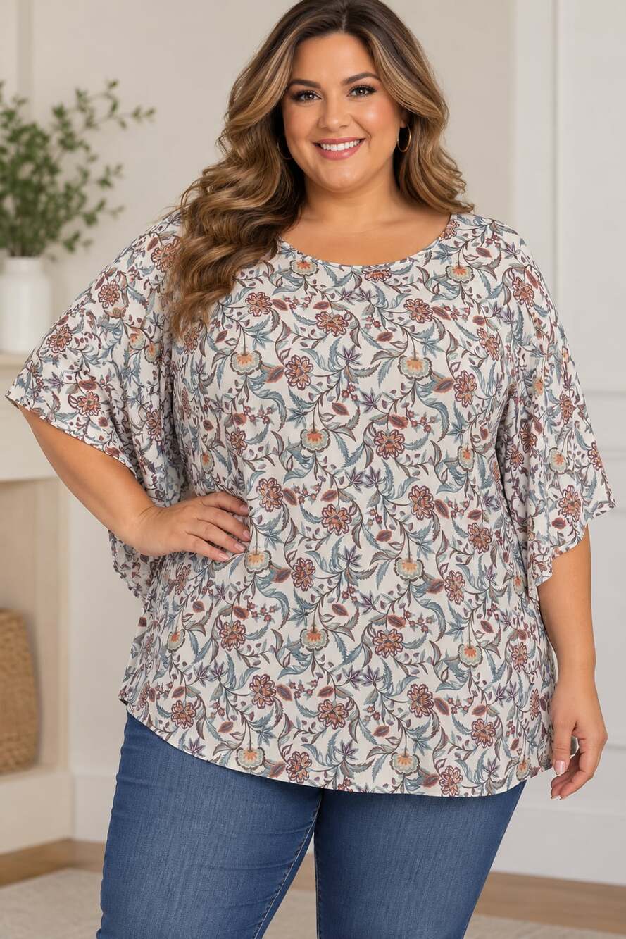 Croft & Barrow Floral Top Size 4X